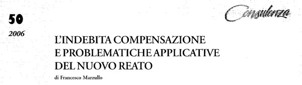 indebita compensazione